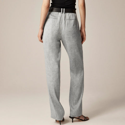 Portia pant in herringbone linen blend