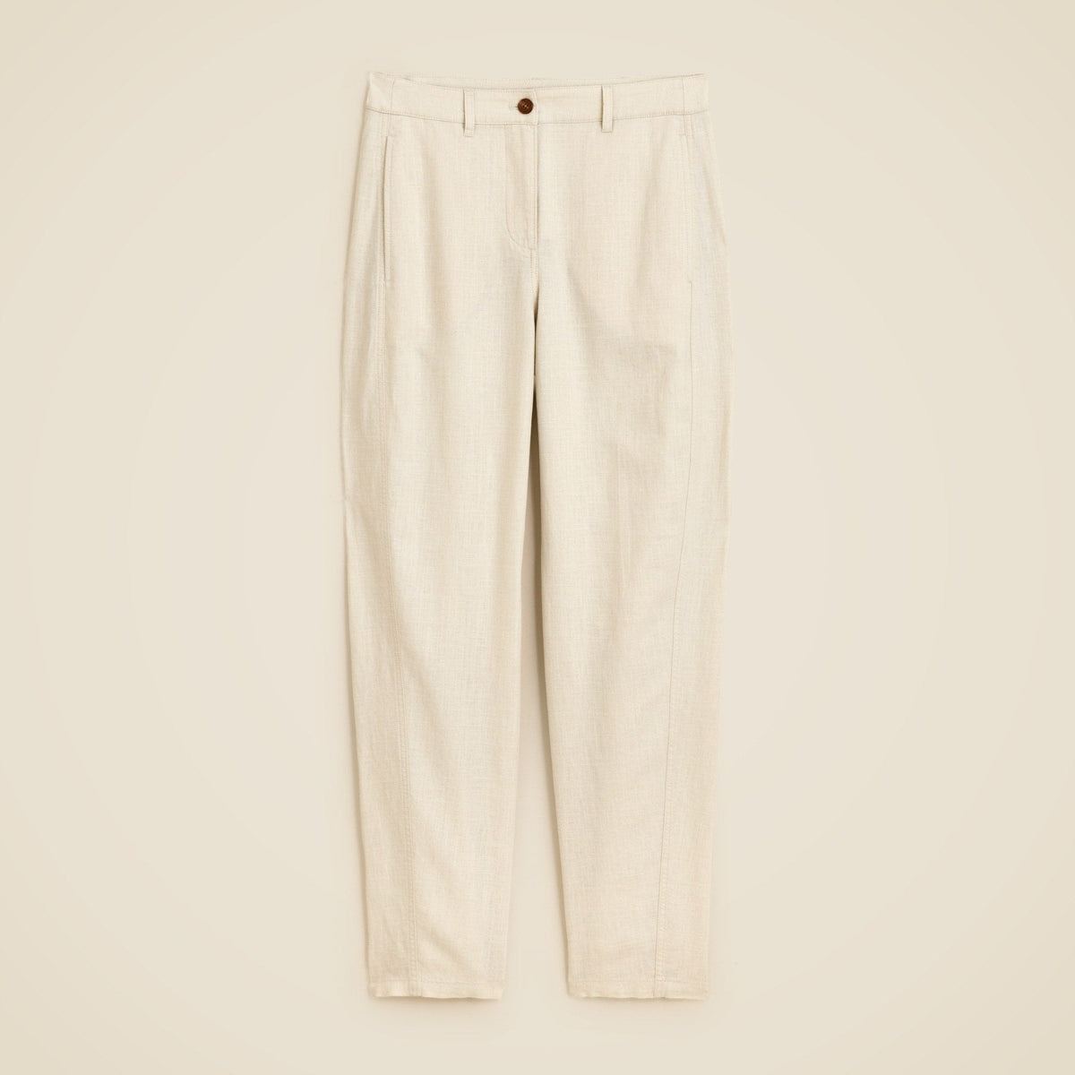 Relaxed barrel-leg pant in linen blend