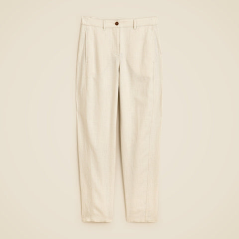 Relaxed barrel-leg pant in linen blend