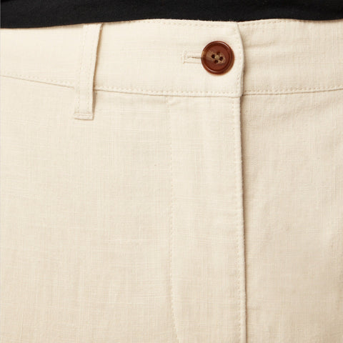 Relaxed barrel-leg pant in linen blend