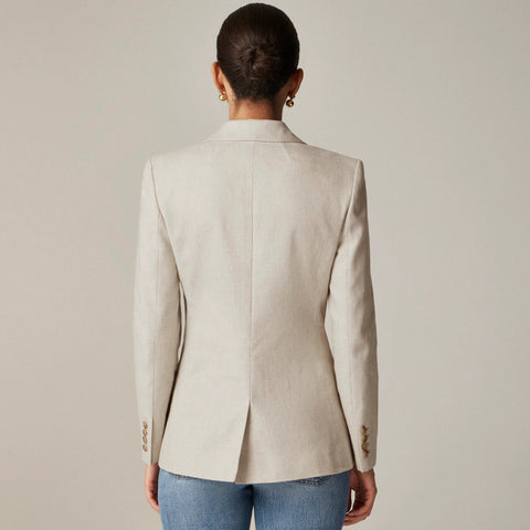 Alexandra blazer in stretch linen blend