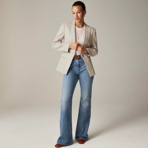 Alexandra blazer in stretch linen blend
