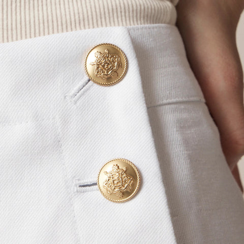 Sailor skort in stretch linen blend
