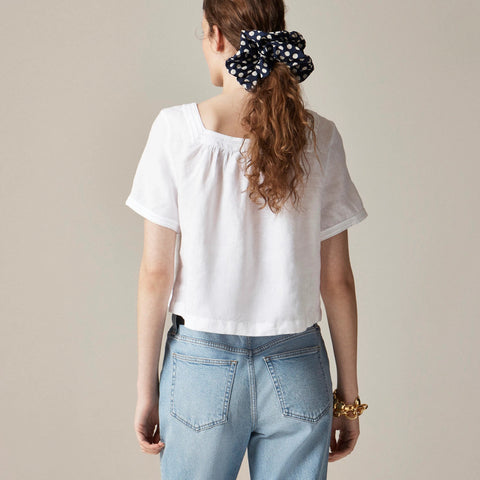Sailor squareneck top in linen
