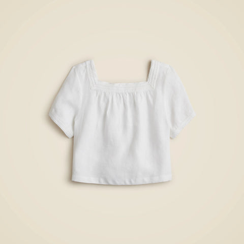 Sailor squareneck top in linen