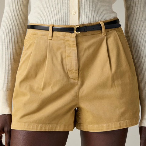 3" pleated heritage chino short