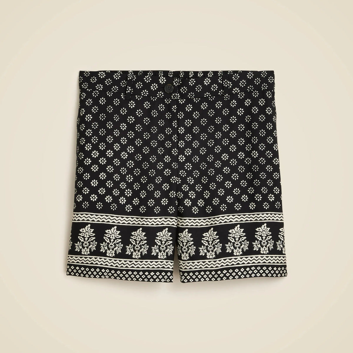 6" Harbor short in block print