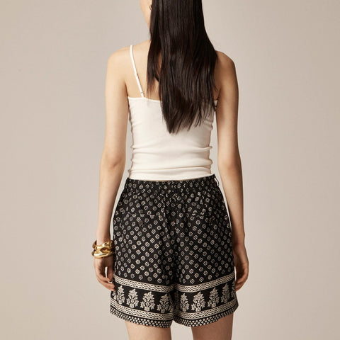 6" Harbor short in block print