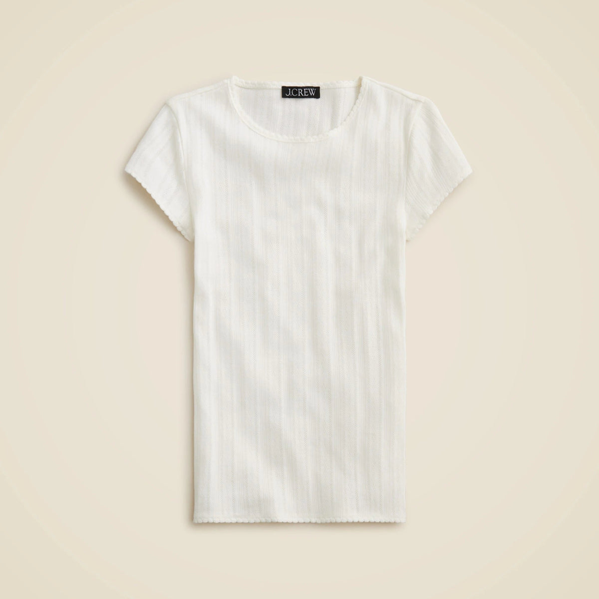 Pointelle short-sleeve T-shirt