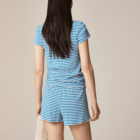 Pointelle short in stripe