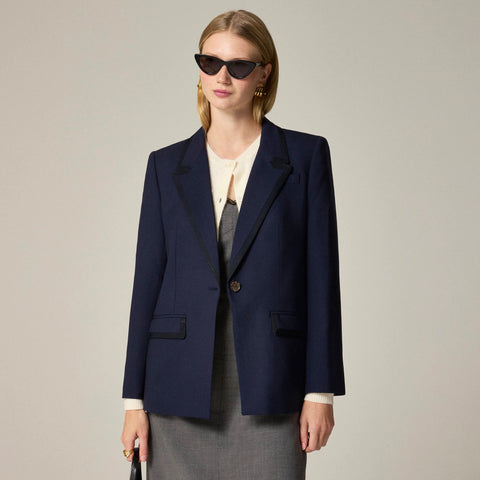 Vivienne blazer in Italian stretch merino wool blend