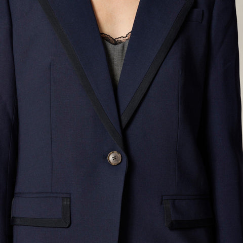 Vivienne blazer in Italian stretch merino wool blend