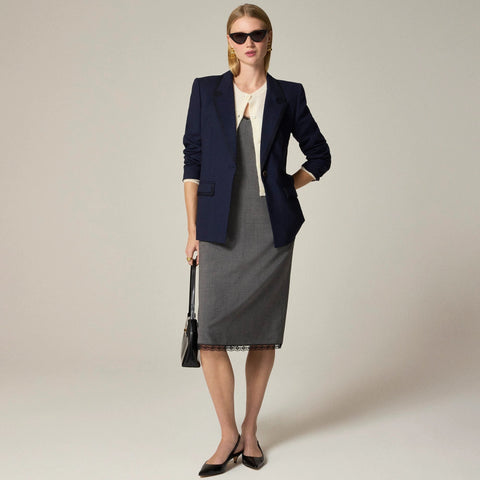 Vivienne blazer in Italian stretch merino wool blend