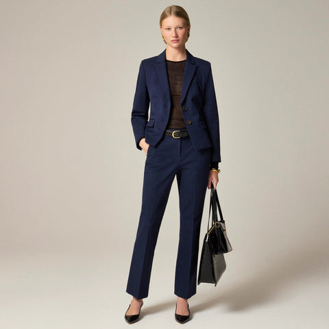 Tall shrunken-fit blazer in bi-stretch cotton blend