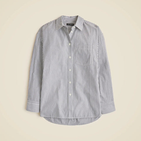 Petite Étienne oversized shirt in striped cotton poplin