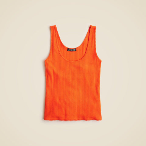 Pointelle tank top