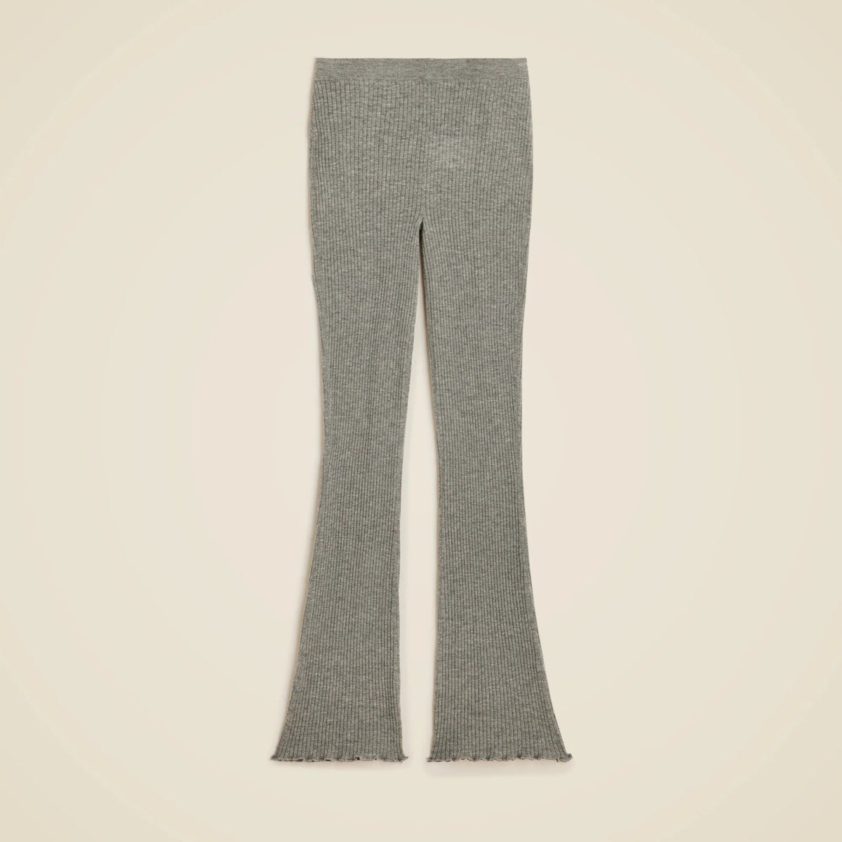 Spring Street ribbed featherweight cashmere flare pant