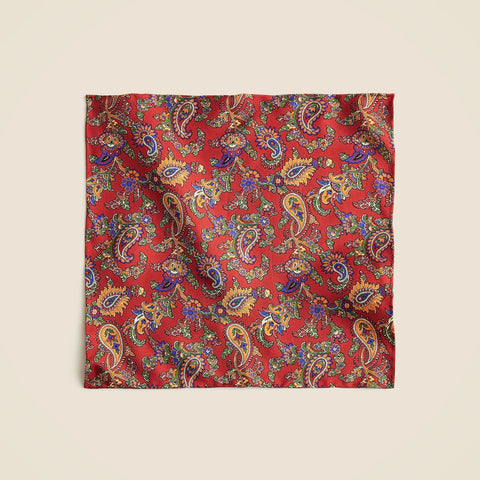 English silk twill pocket square