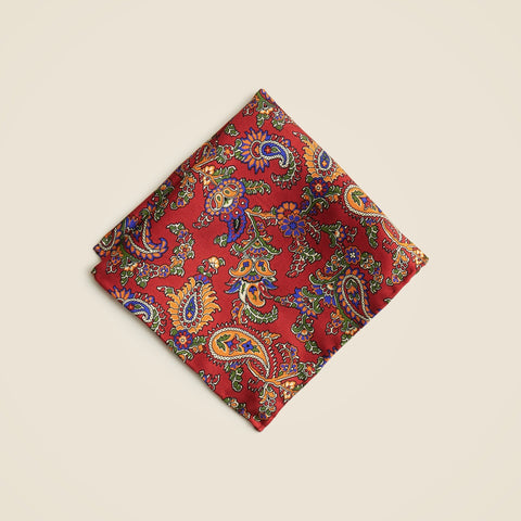 English silk twill pocket square