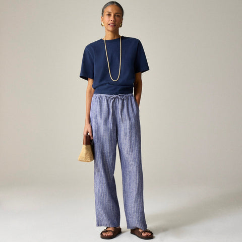 New Soleil pant in striped linen