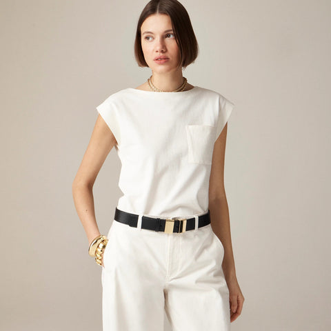 New mariner jersey boatneck muscle T-shirt