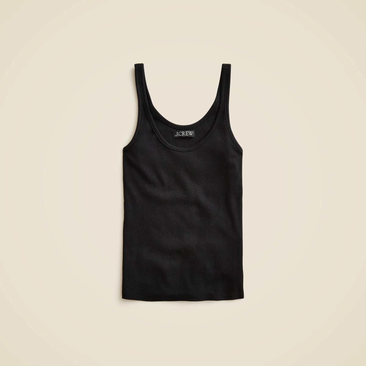 New fine rib scoopneck tank top