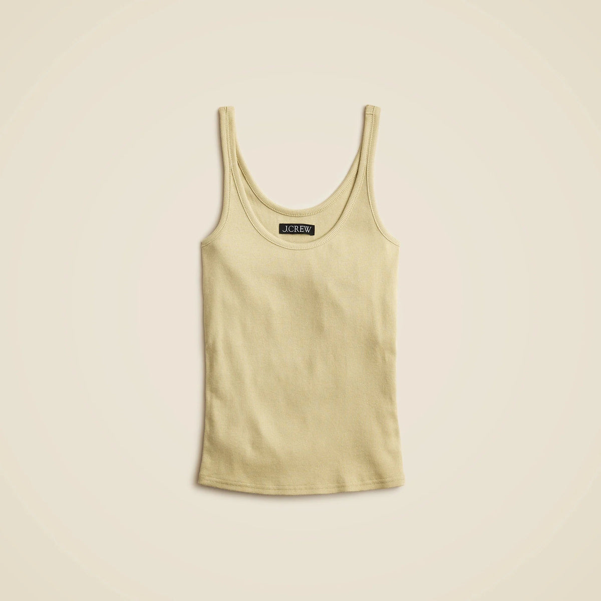 New fine rib scoopneck tank top