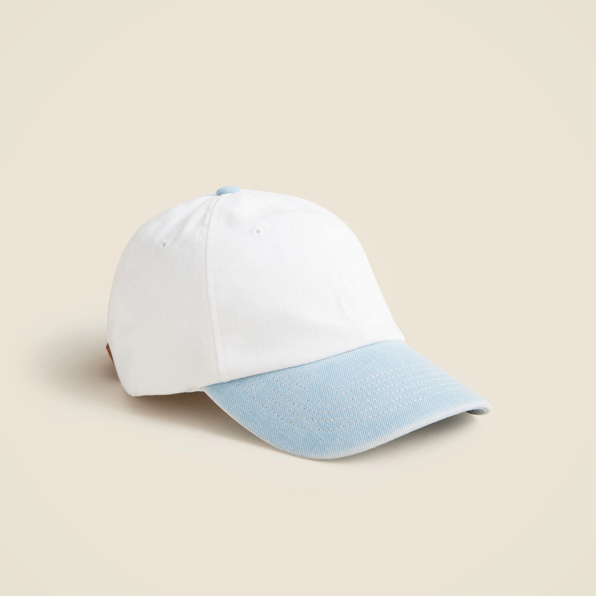Cotton twill cap with denim bill