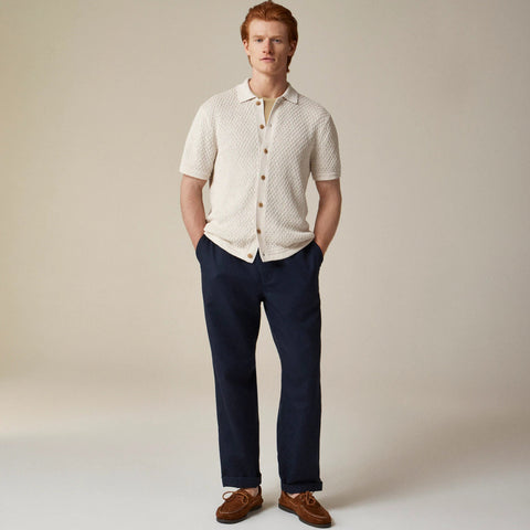 Pier pant in cotton-linen blend canvas