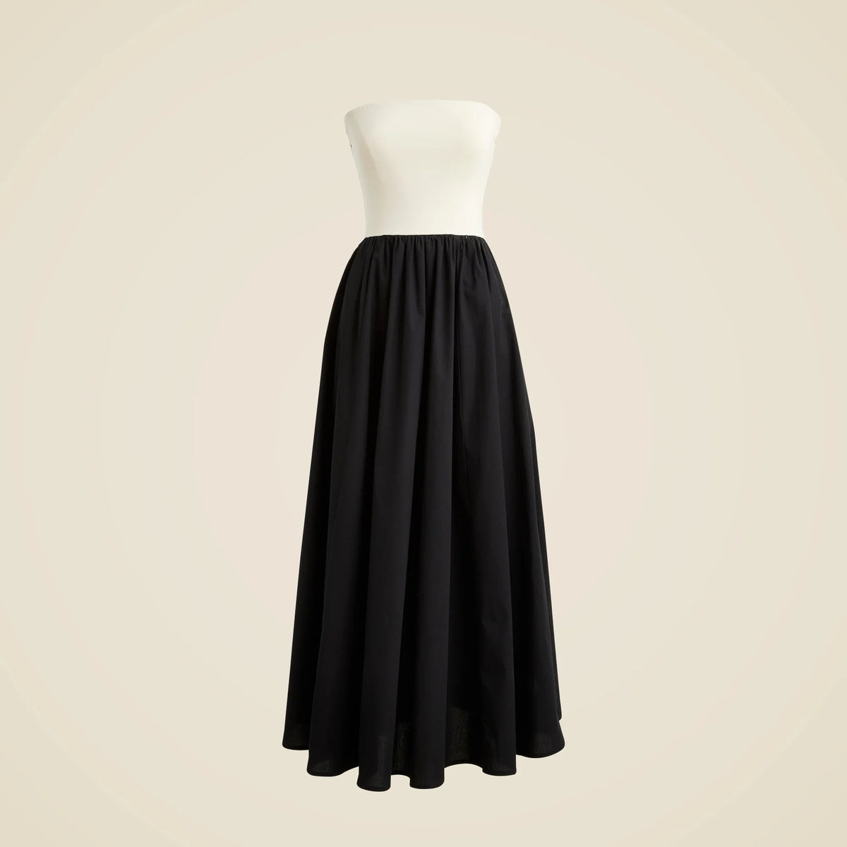 Strapless colorblock mixy dress