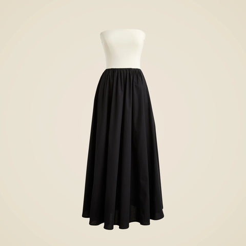 Strapless colorblock mixy dress