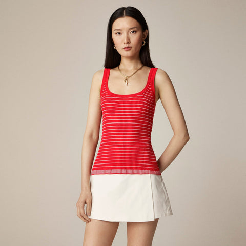 Ribbed tank top in premium ultra-fine cotton