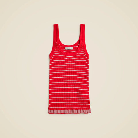 Ribbed tank top in premium ultra-fine cotton