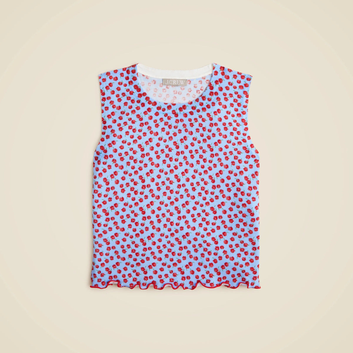 Premium ultra-fine cotton sweater shell in summer fields print