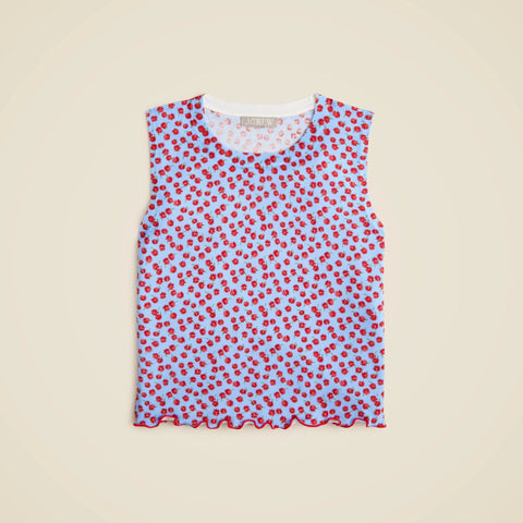 Premium ultra-fine cotton sweater shell in summer fields print