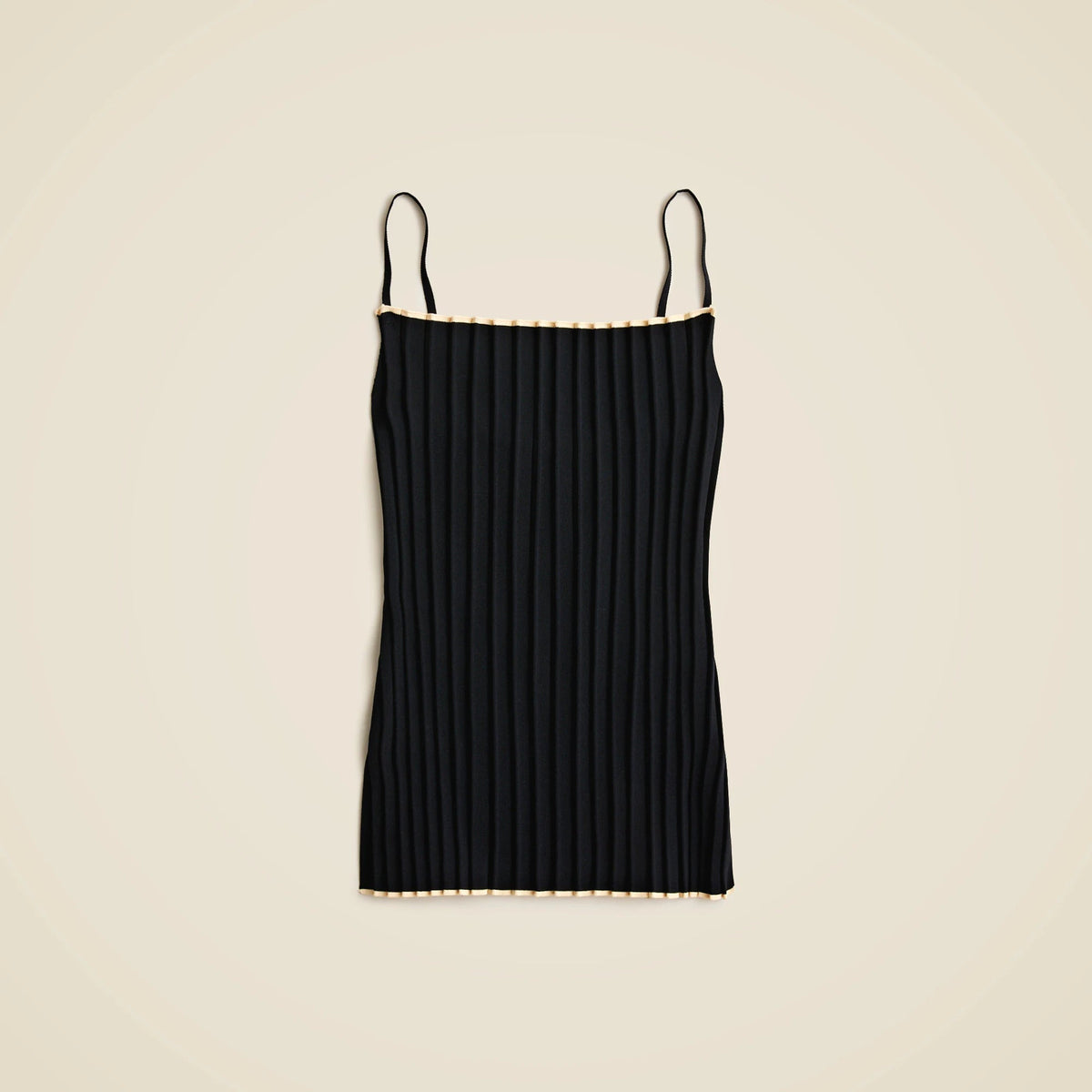 Squareneck pleated tank top