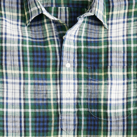 Short-sleeve Baird McNutt Irish linen popover shirt