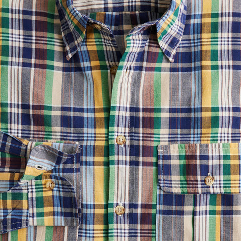 Two-pocket workshirt in Indian madras