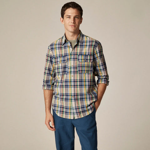 Two-pocket workshirt in Indian madras