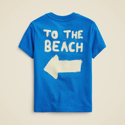 Kids' short-sleeve "to the beach" graphic T-shirt