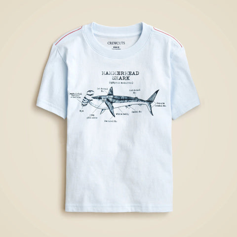 Kids' short-sleeve hammerhead shark graphic T-shirt