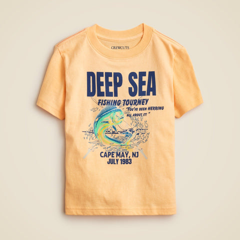 Kids' short-sleeve "Deep sea fishing" graphic T-shirt
