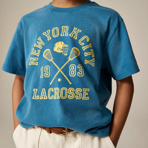 Kids' short-sleeve lacrosse graphic T-shirt