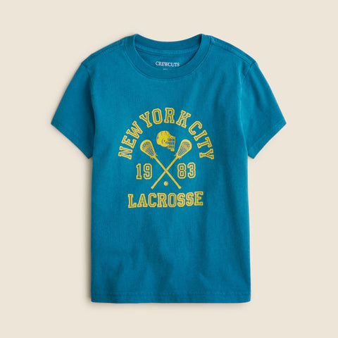 Kids' short-sleeve lacrosse graphic T-shirt