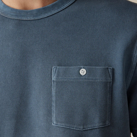 Washed piqué pocket T-shirt