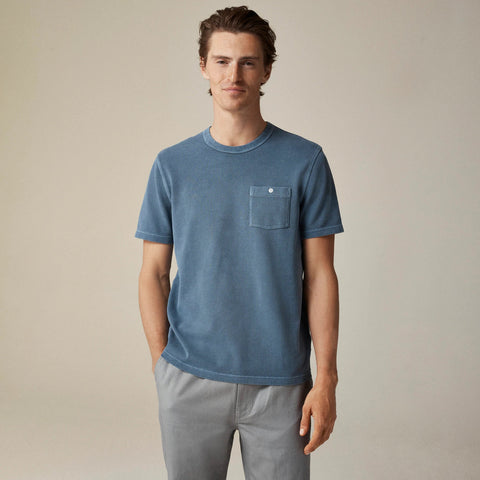 Washed piqué pocket T-shirt