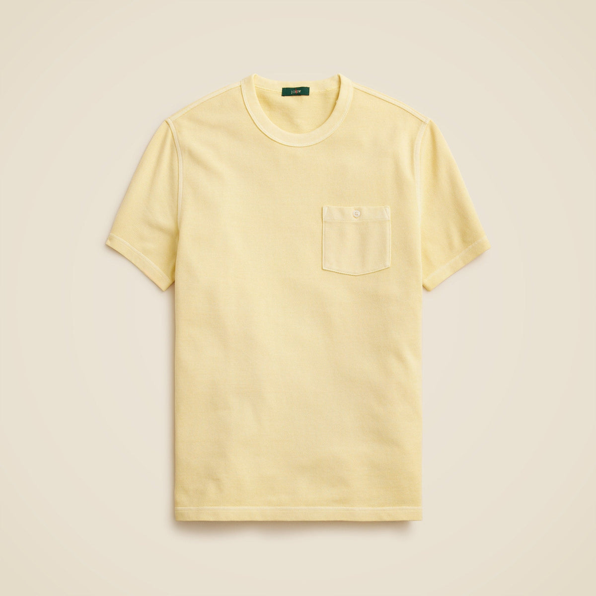 Washed piqué pocket T-shirt