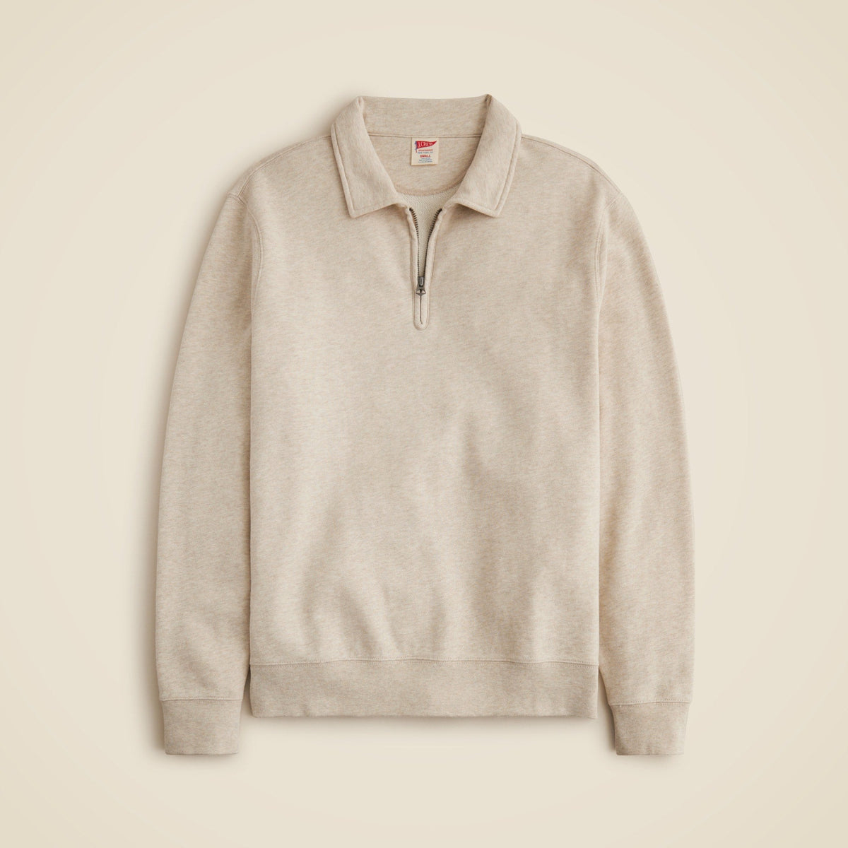 Lightweight french terry half-zip sweatshirt