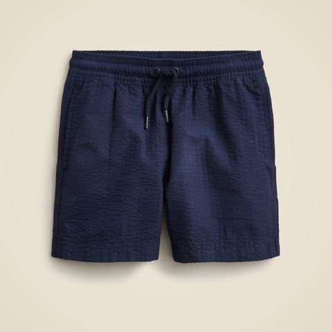 Boys' seersucker swim trunk
