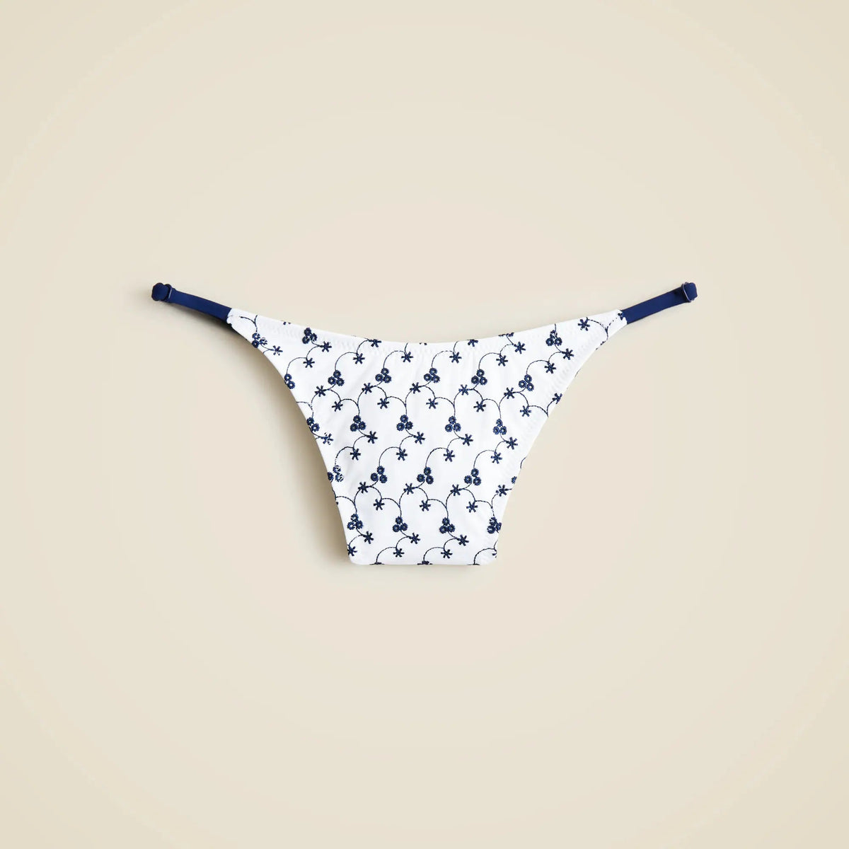 Eyelet '90s no-tie string bikini bottom